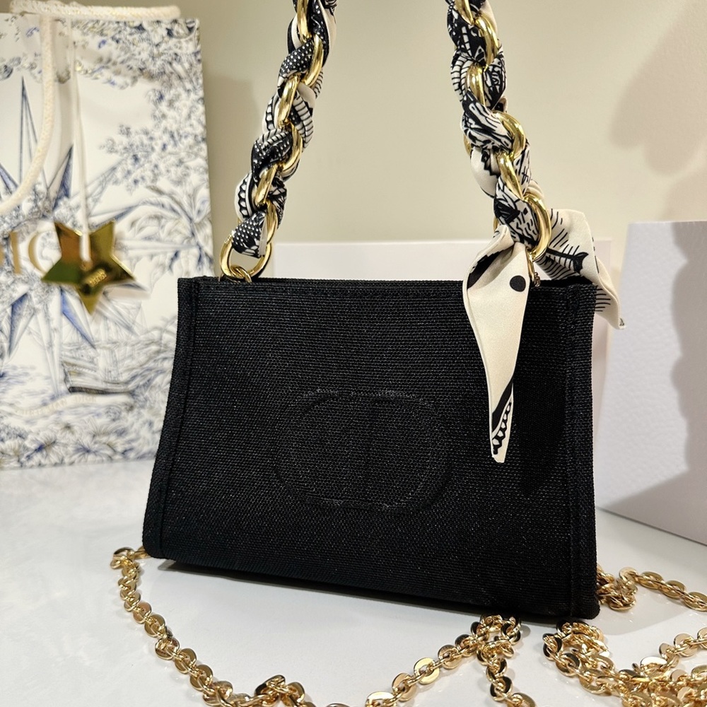 Dior🖤cosmetic pouch DIY crossbody/tote bag - Picture 5 of 12